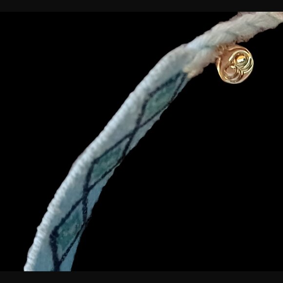 Gorjana Life's A Beach Cheeky Adjustable Woven Endless Summer Blue Bracelet New - Picture 6 of 8